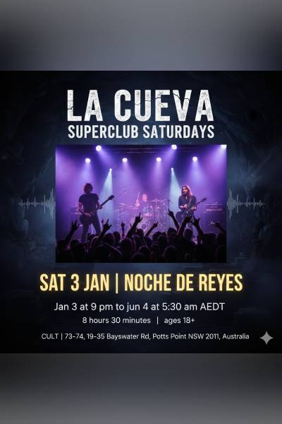 La Cueva Superclub Saturdays | SAT 3 JAN | NOCHE DE REYES